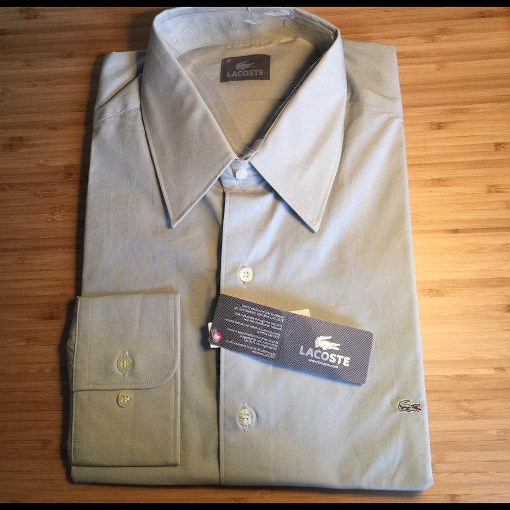 NWT Lacoste men's dress shirt size 42