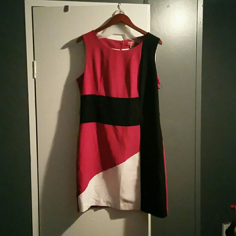 Colorblock Zippered Dress
