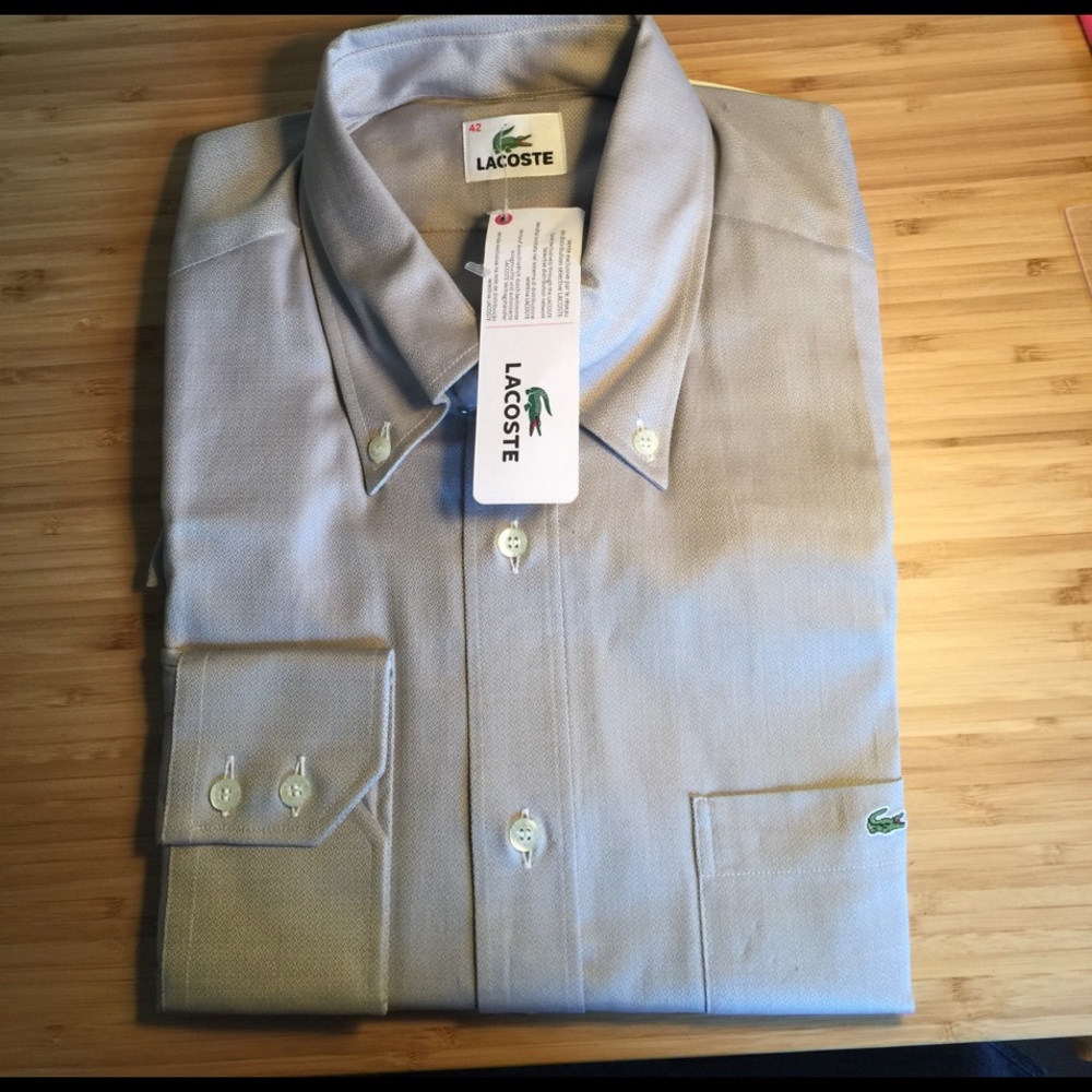 NWT Lacoste men's dress shirt size 42