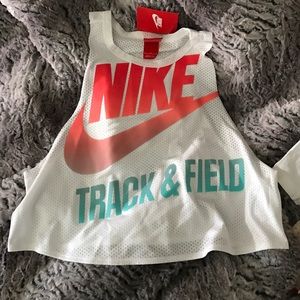 Nike tank mesh, crop top.