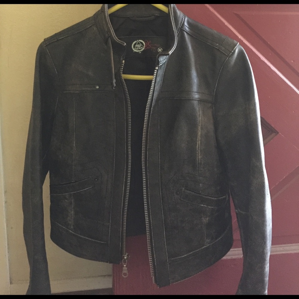 Vintage leather jacket size medium