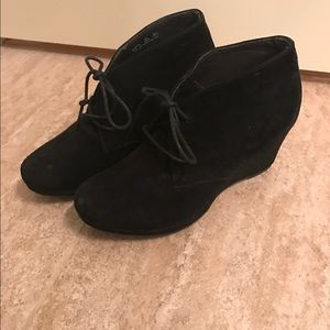 Clarks black booties size 8