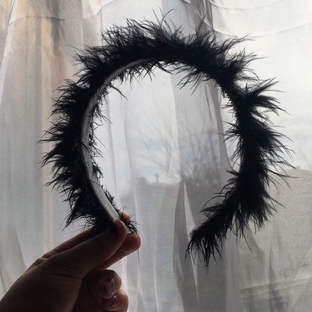 Black fuzzy headband