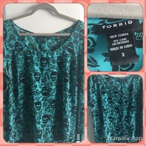 Torrid Sheer Skull Top