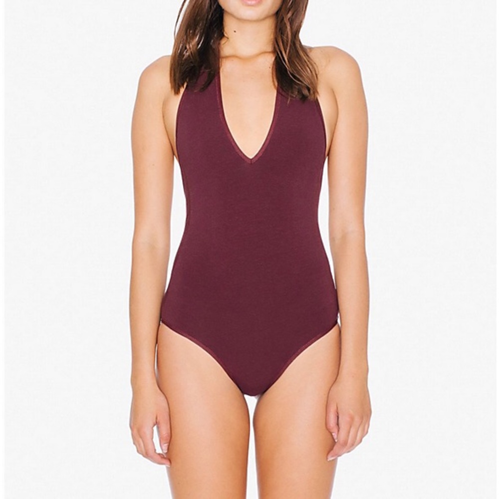 American Apparel Maroon Bodysuit