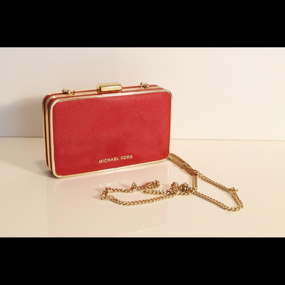 red and gold clutch