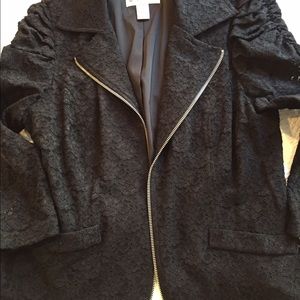 Joseph Ribkoff black stretch lace jacket