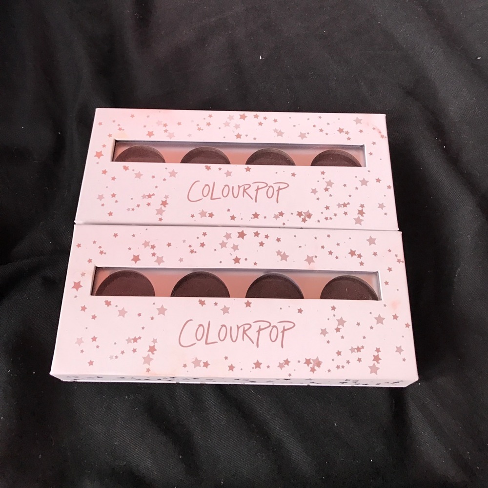 Two empty Colourpop palettes