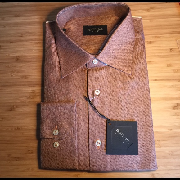 NWT Rusty Nail men's dress shirt size 41 / Large - Picture 1 of 4