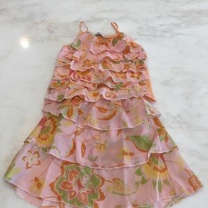 Alibama Formal Printed Tank and Skirt set-Size 4