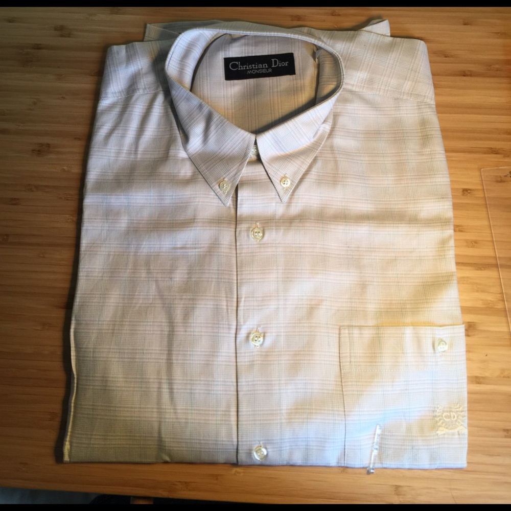 New Christian Dior men's dress shirt size Large