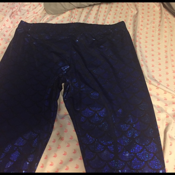 Royal Blue Mermaid Leggings. - Picture 1 of 1