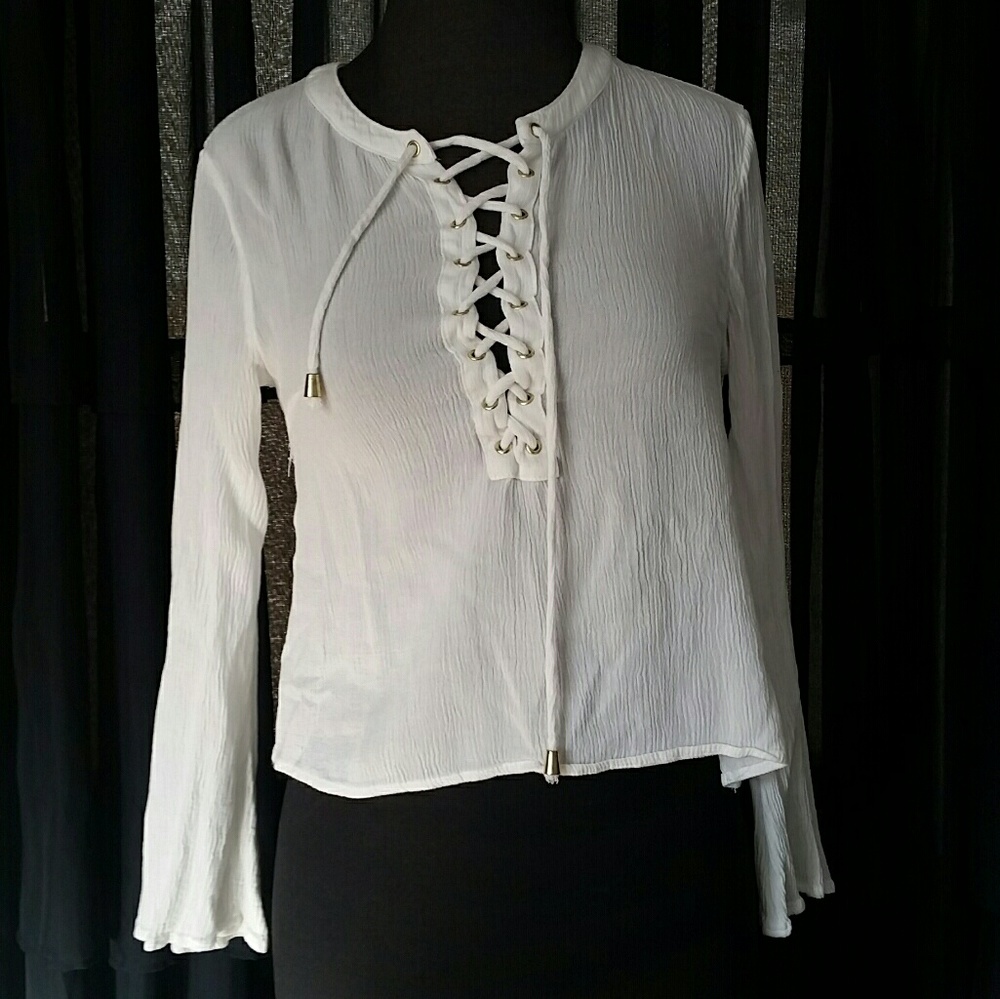 Wore once laced up crop top