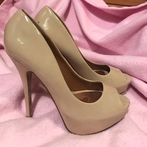 Nude ALDO peep toe pumps