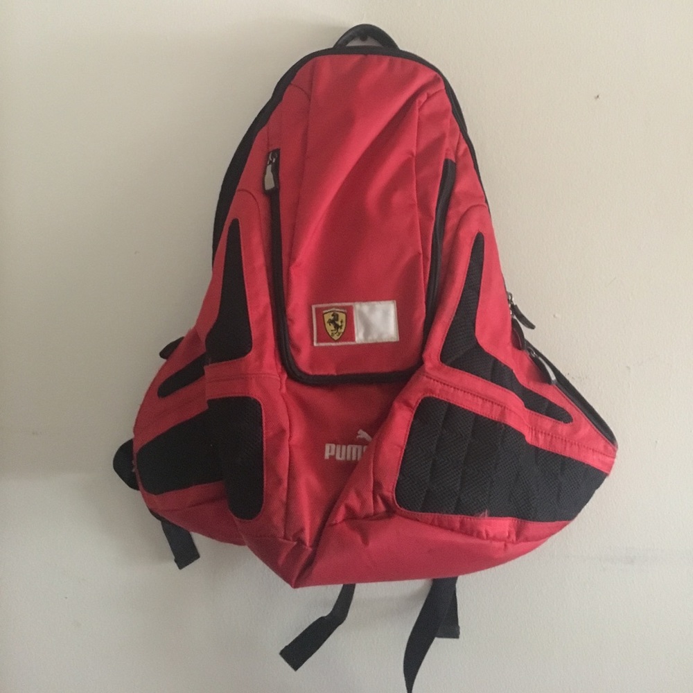 PUMA FERRARI RED BLACK BACKPACK