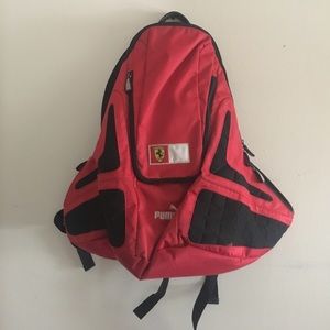 PUMA FERRARI RED BLACK BACKPACK