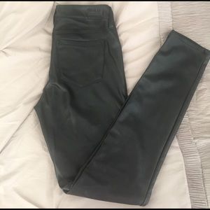 Faux leather jeans