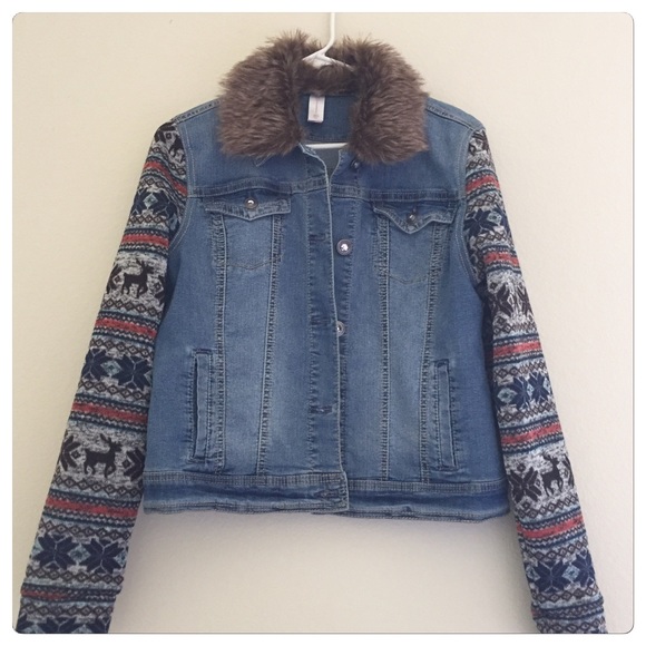 Jackets & Blazers - 🆕 Mix media fur denim jacket