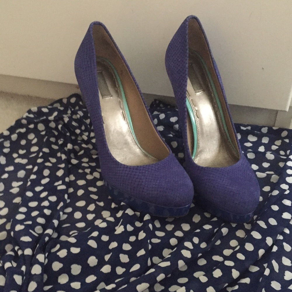 Rachel Zoe fun blue heels!