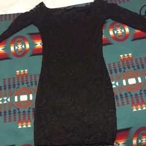 Black lace cocktails dress