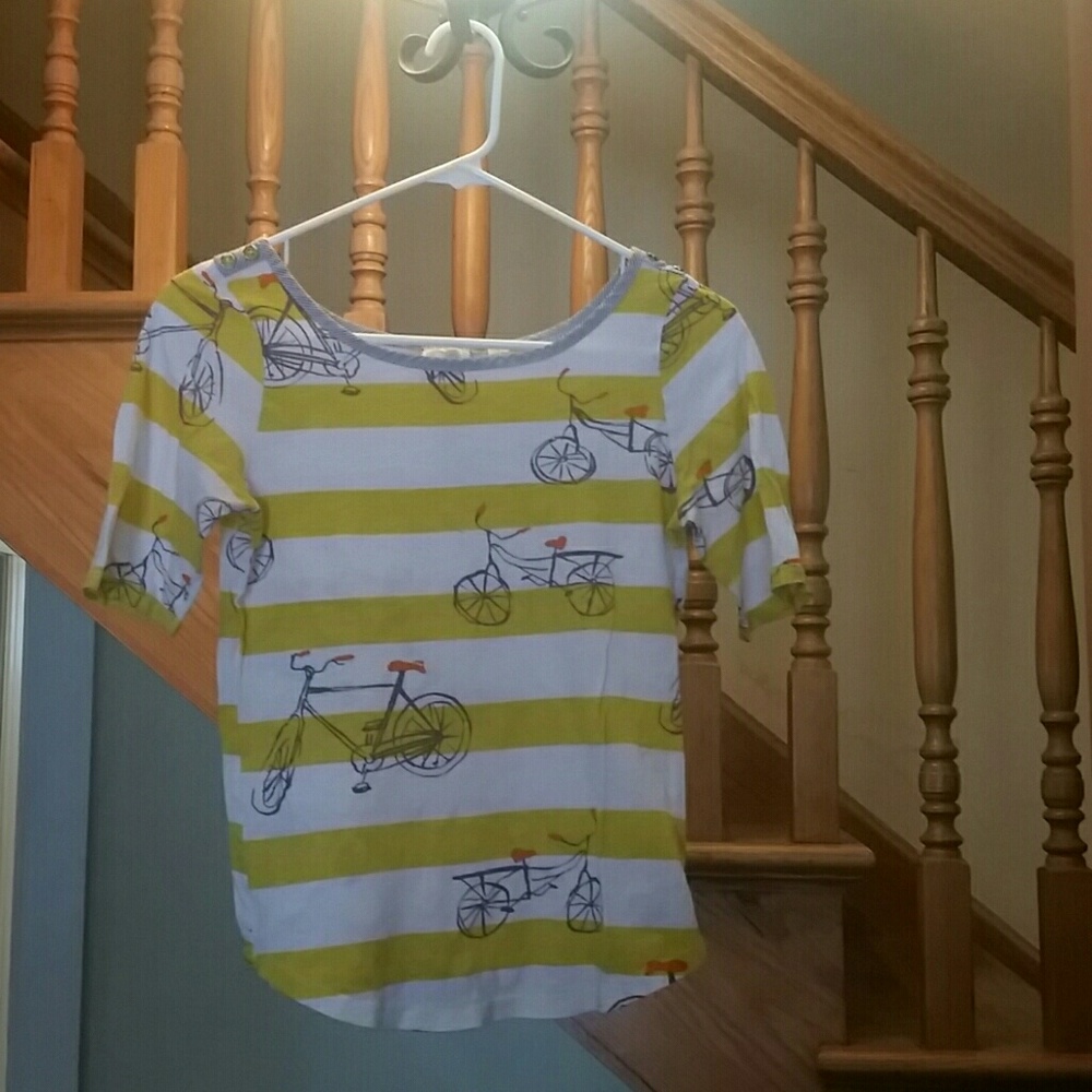 Anthropologie bicycle print shirt