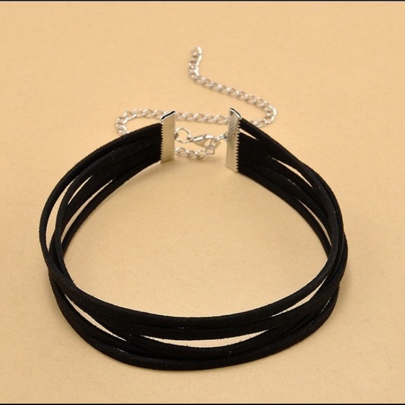 Five Layer Velvet Ribbon Tattoo Choker - Picture 2 of 4