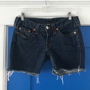 True Religion shorts, denim cut off shorts
