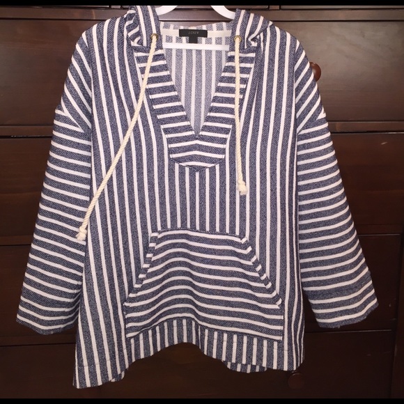 J CREW Striped poncho - Picture 1 of 4