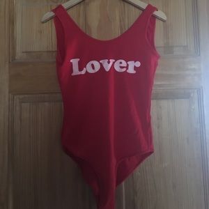 Red One piece swimwear