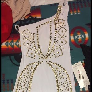 Short white cocktail dress