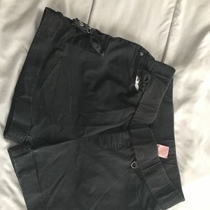 Cuffed black Maternity shorts