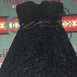 Strapless black dress