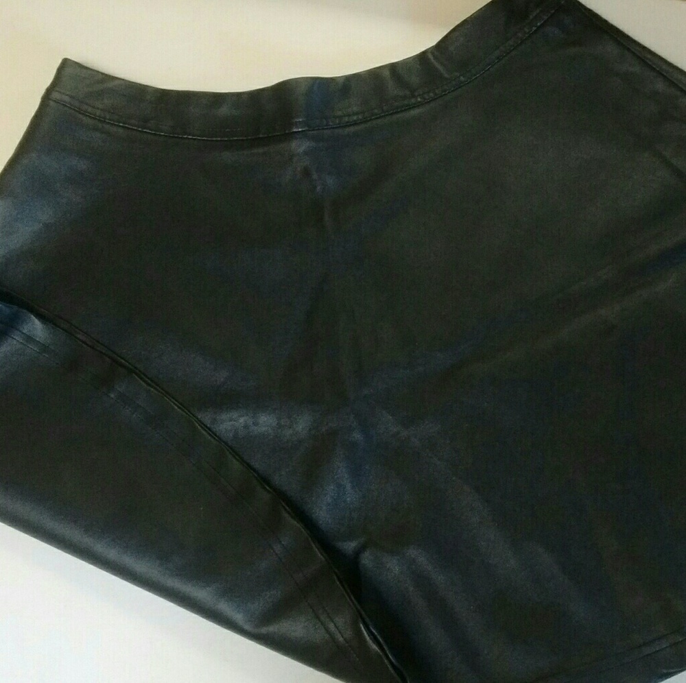 Black Leather Circle Skirt