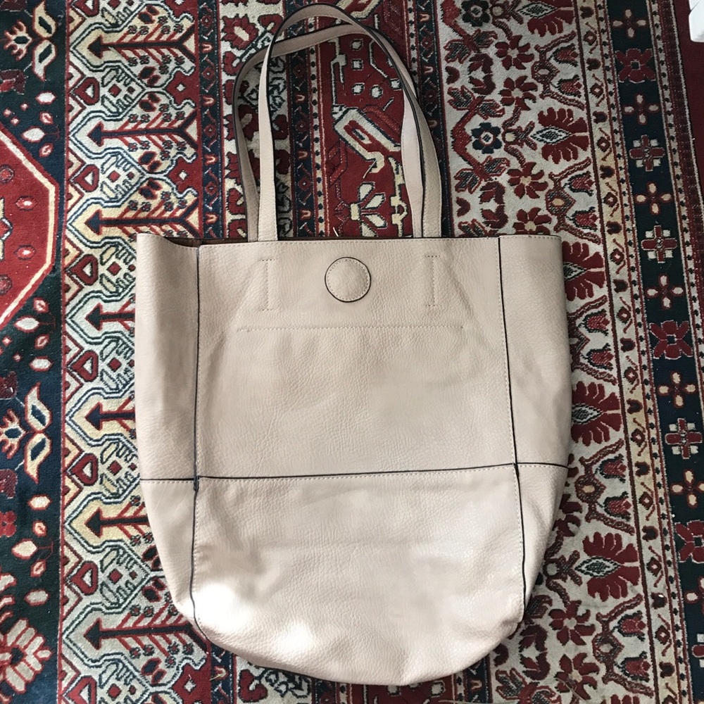 Sand colored tote bag