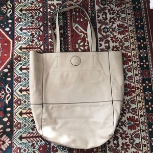 Sand colored tote bag