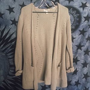 Tan Beige Long Cardigan
