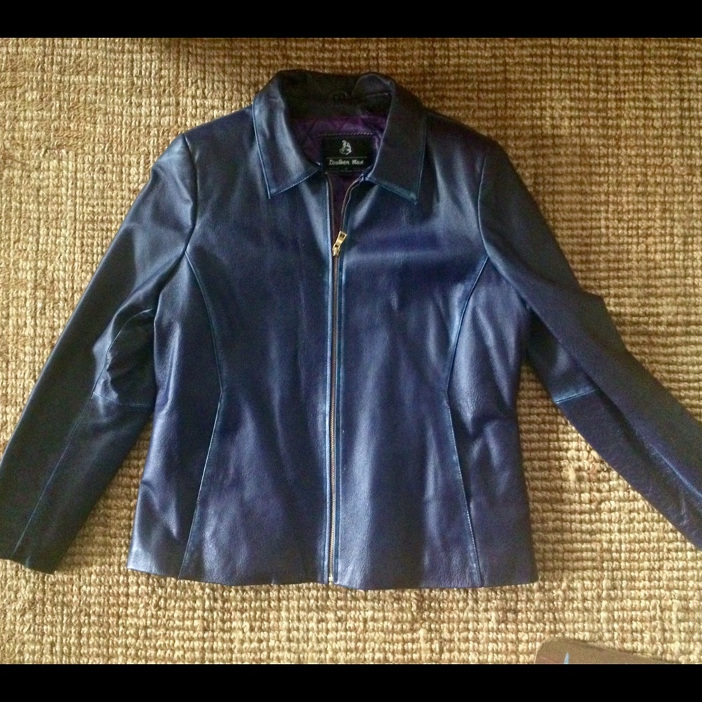 Purple leather jacket