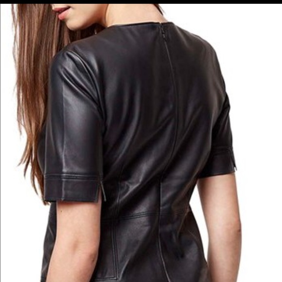Topshop Dresses - Topshop Forest Green Faux Leather Dress Topshop Dresses - Topshop Forest Green Faux Leather Dress