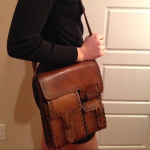 Brown Leather Satchel Cross body