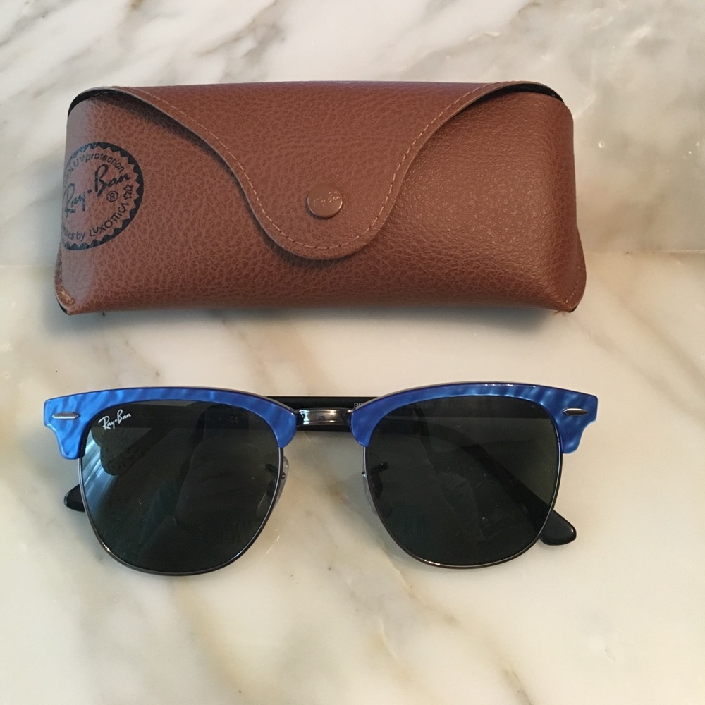 Ray Ban Clubmaster RB 3016 Blue Sunglasses