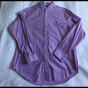 Ralph Lauren Purple/White Button Up Shirt