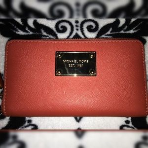 Michael Kors Brand New Orange Large Wallet