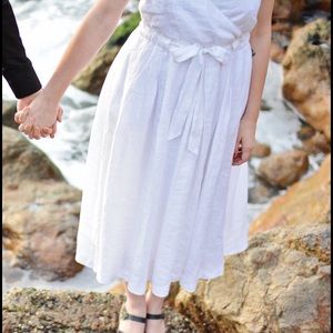 White linen dress