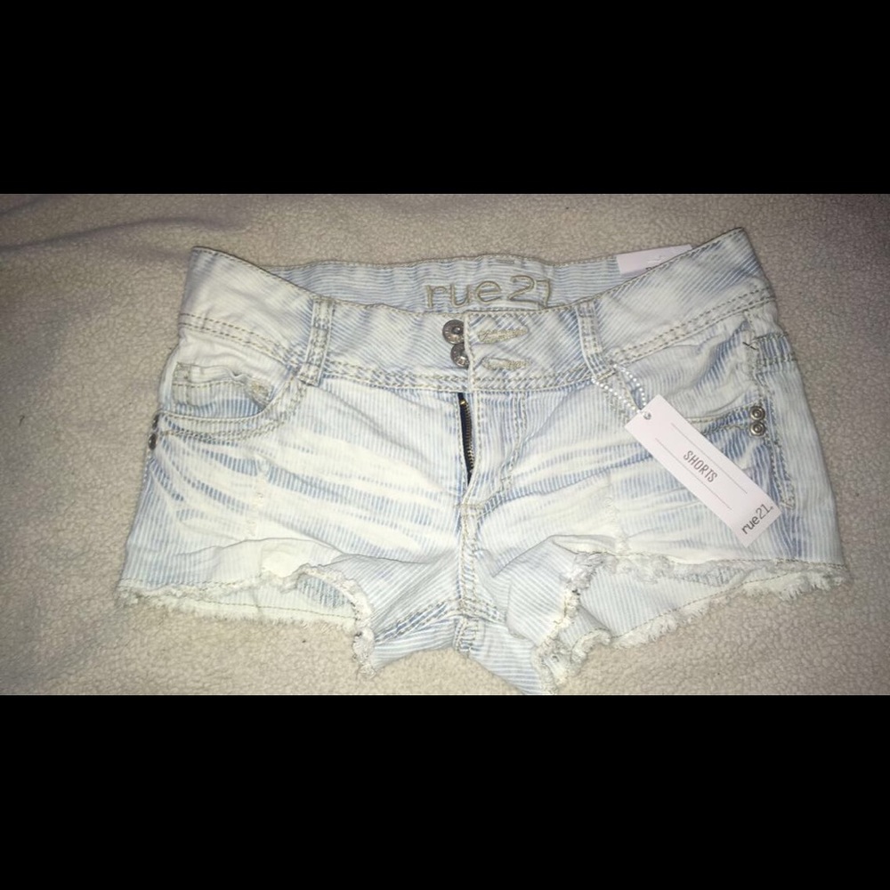 Low rise jean shorts