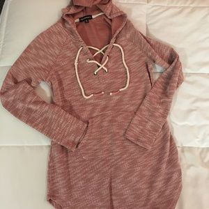 Inspired Hearts lace up sweater