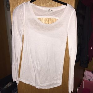 Like new VS Pink long sleeve white t-shirt!