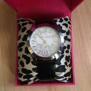 CLEAR OUT✨Black and Silver Betsey Johnson Watch