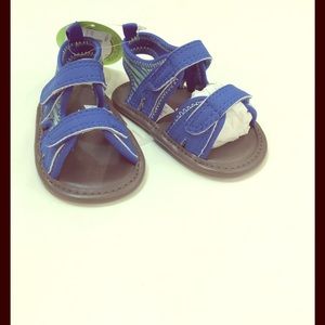 Blue and green baby sandals