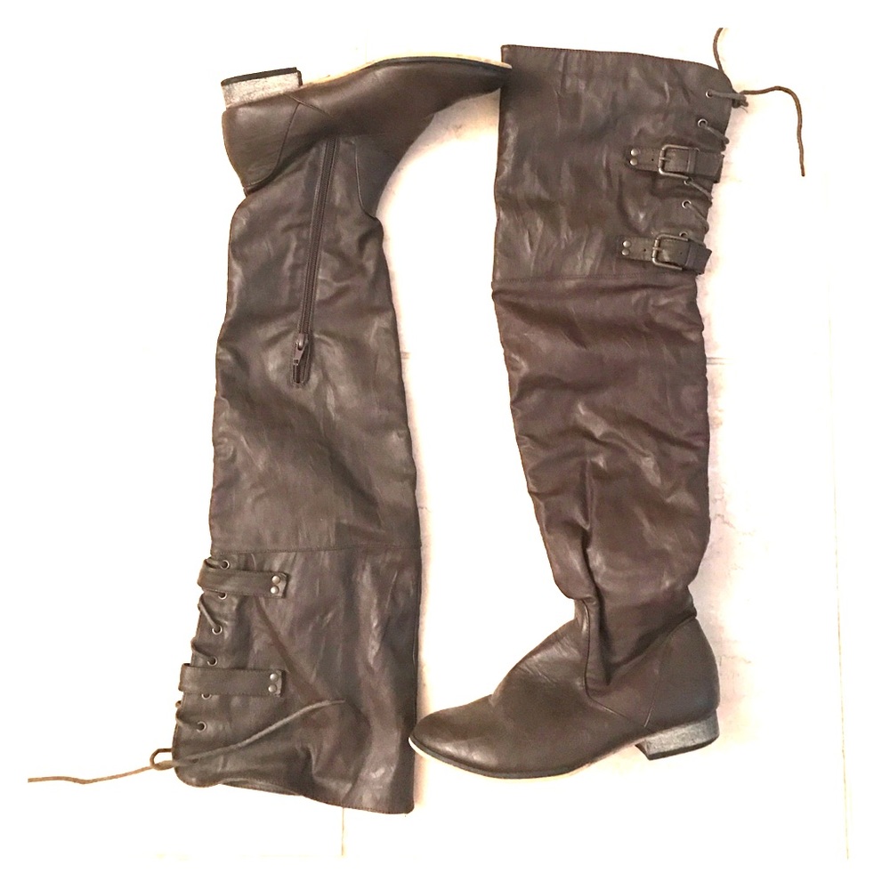 Brown Thigh High Boots