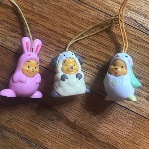 2 Winnie the Pooh Animal Keychains